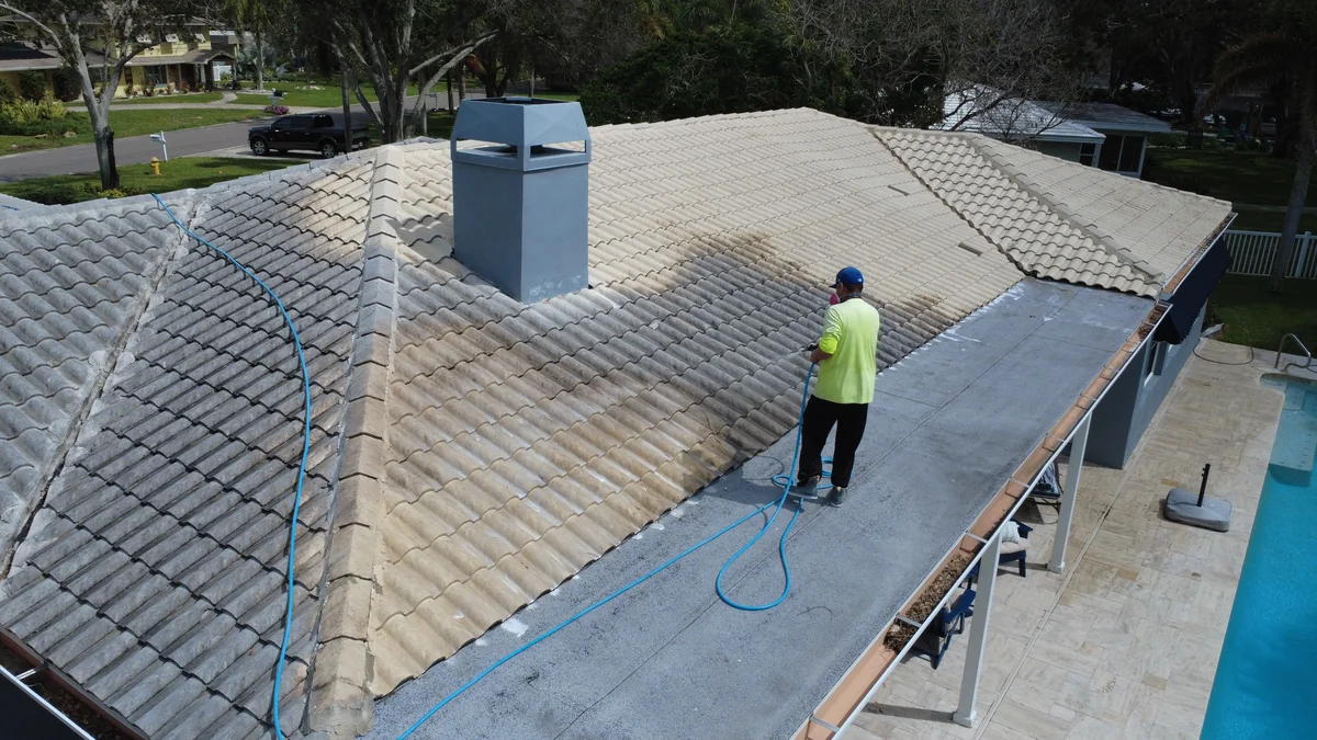 Roof Cleaning Concrete Tile Dunedin Harbor View