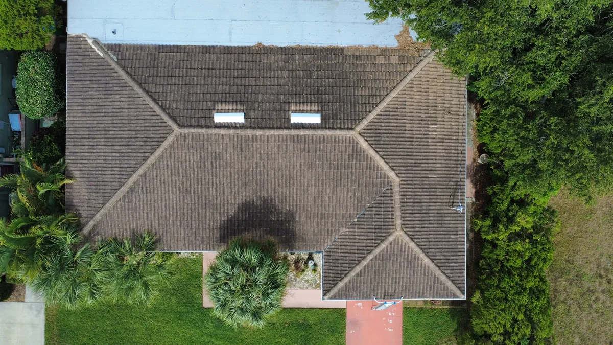 Clearwater Roof Soft Washing Before 1
