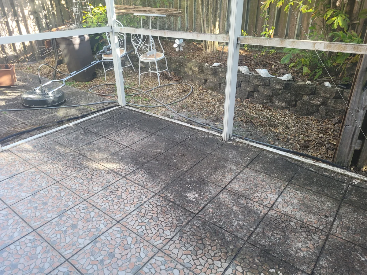 Tampa Bay Lanai Soft Washing Before 1