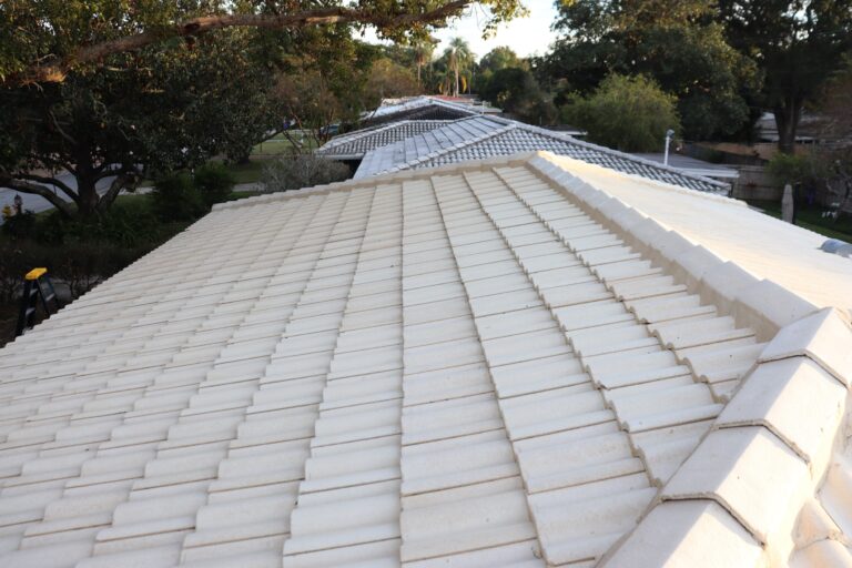 white tile roof after roof soft wash